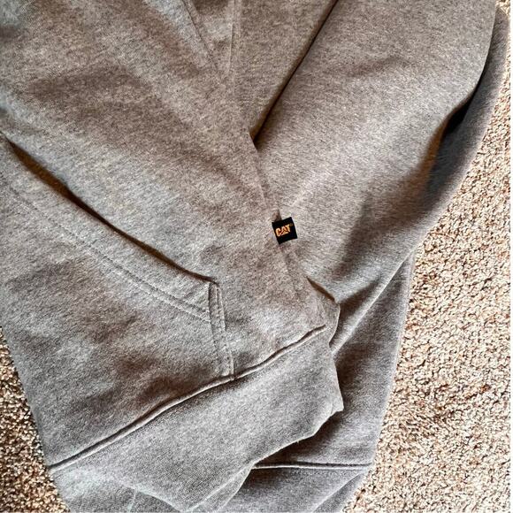 Caterpillar Men's Grey Pullover Hooded Long Sleeve Sweatshirt. Size M - Picture 8 of 8
